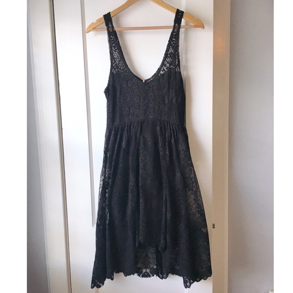Free People Kristal Lace Salinas Foil Print Black - Picture 3 of 6